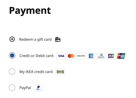 does ikea take paypal|does ikea accept pins.